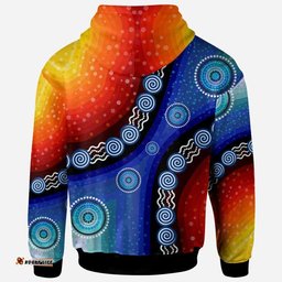 australia aboriginal inspired hoodie aboriginal inspired color dot painting