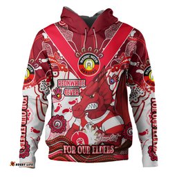 st. george illawarra dragons naidoc week custom hoodie - for our elders home jersey hoodie