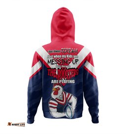 sydney roosters father's day hoodie - screaming dad and crazy fan
