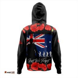 australia hoodie anzac day lest we forget grunge flag