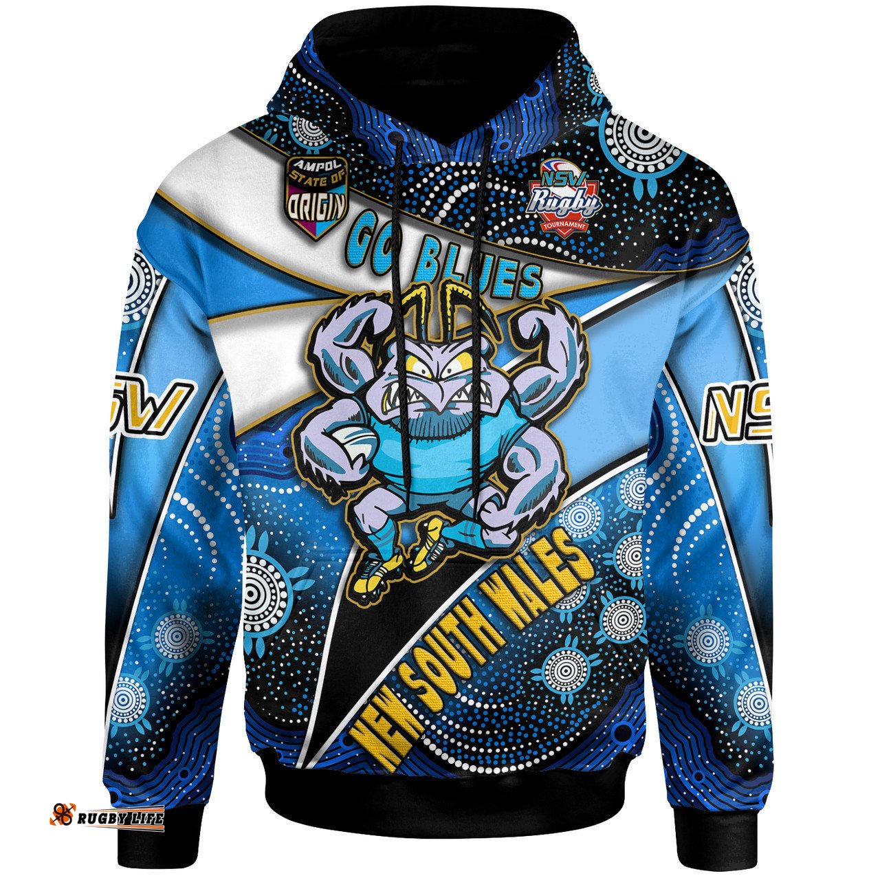 cockroaches  hoodie - custom cockroaches with aboriginal inspired patterns  hoodie
