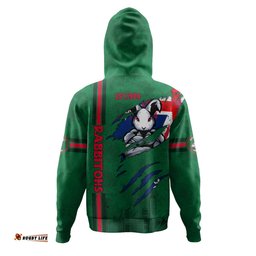 south sydney rabbitohs hoodie - happy australia day flag scratch style