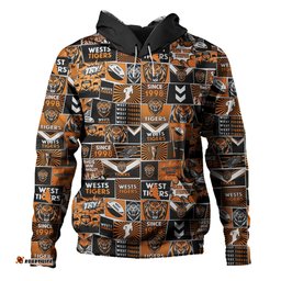 wests tigers hoodie - team of us die hard fan supporters comic style