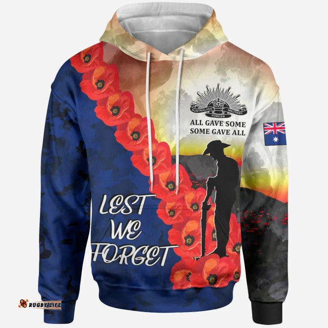 australia anzac lest we forget hoodie all gave some some gave all