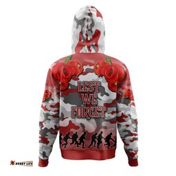 st. george illawarra dragons anzac custom hoodie - poppies flower saint lest we forget hoodie red