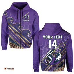 custom text and number storm rugby hoodie melbourne pasifika aboriginal gradient polynesian