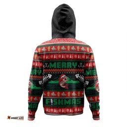 australia christmas fishing custom hoodie - merry ugly fishmas hoodie