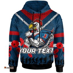 sydney roosters hoodie - custom anzac day sydney roosters hoodie