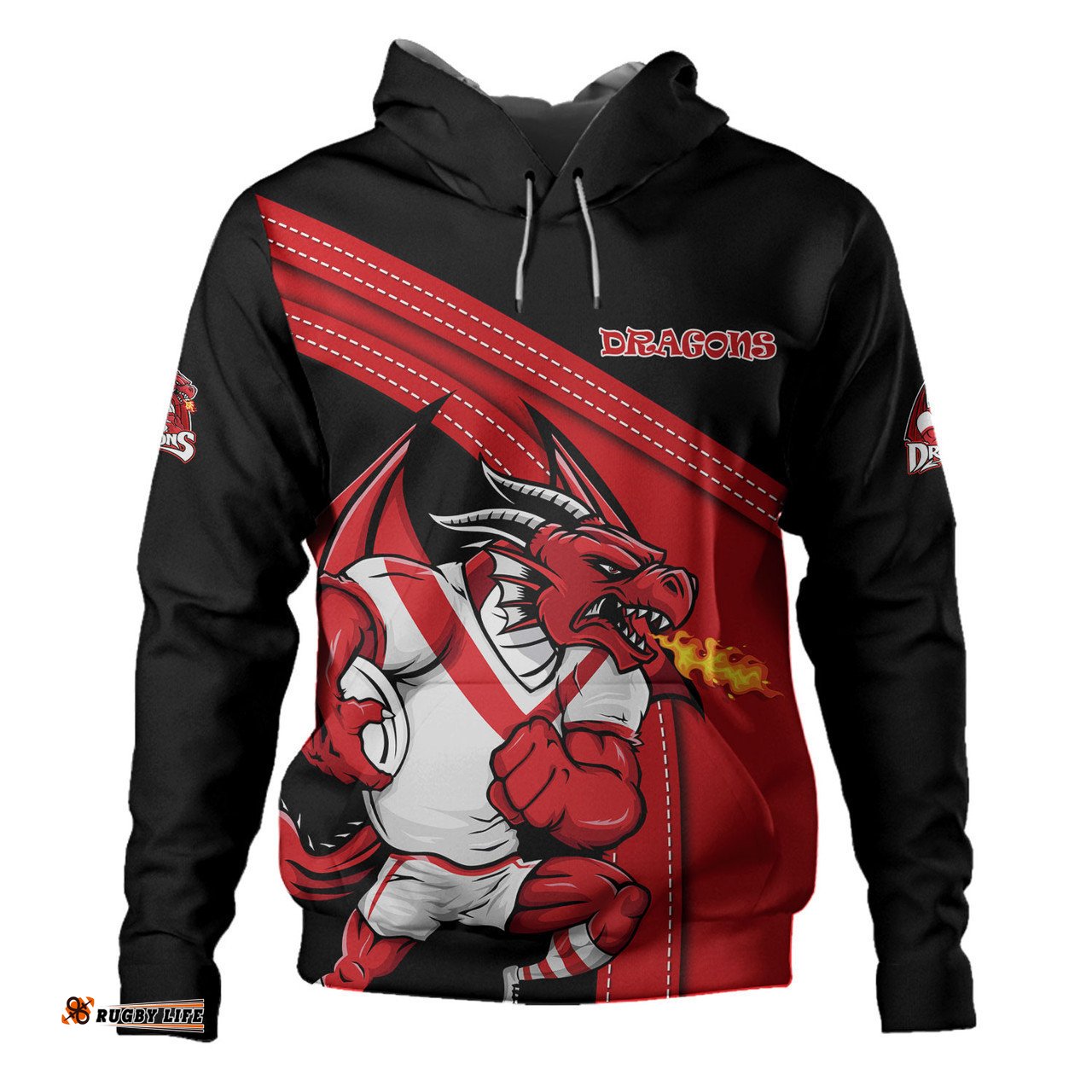 st. george illawarra dragons hoodie custom team of us die hard fan supporters