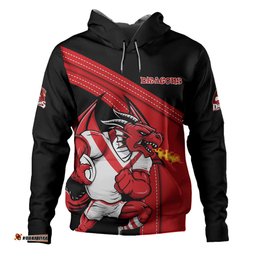 st. george illawarra dragons hoodie custom team of us die hard fan supporters