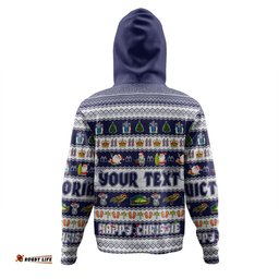victoria christmas custom hoodie - happy chrissie ugly style hoodie