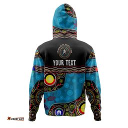 australia hoodie custom naidoc week culture art with river and tortoise aboriginal