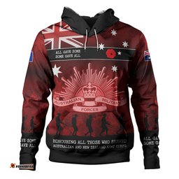 australia anzac day hoodie - australia and new zealand warriors all gave some some gave all red hoodie