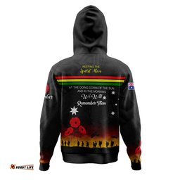 penrith panthers anzac custom hoodie - keeping the spirit alive hoodie