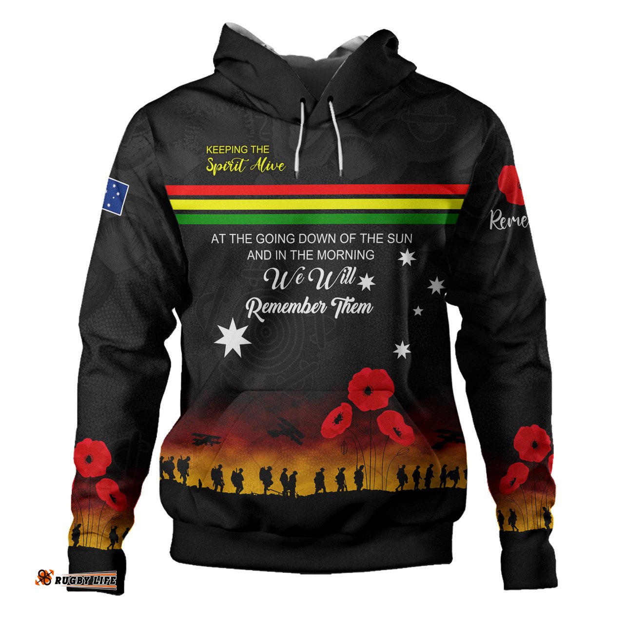 penrith panthers anzac custom hoodie - keeping the spirit alive hoodie