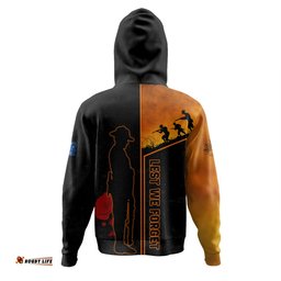 wests tigers hoodie - anzac day lest we forget poppy
