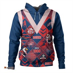sydney roosters hoodie - argyle patterns style tough fan rugby for life