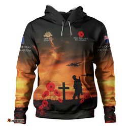 new zealand warriors anzac day hoodie - new zealand warriors remember orange hoodie