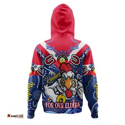 sydney roosters naidoc week custom hoodie - for our elders home jersey hoodie