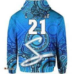 custom personalised adelaide strikers indigenous aboriginal arts zip up and pullover hoodie