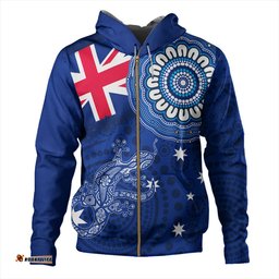 australia hoodie flag with lizard aboriginal