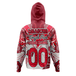st. george illawarra dragons custom hoodie - st. george illawarra dragons for life with aboriginal style hoodie