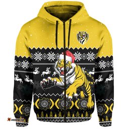 richmond football hoodie tigers indigenous merry christmas