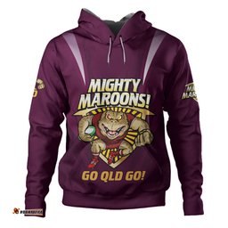 queensland maroons hoodie custom state of origin 2024 passionate fan born to win
