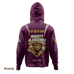 queensland maroons hoodie custom state of origin 2024 passionate fan born to win
