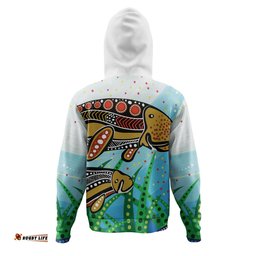 australia aboriginal hoodie - dugong aboriginal artwork with mother and baby
 hoodie