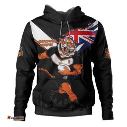 wests tigers hoodie custom for die hard fan australia flag scratch style