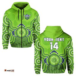 custom text and number raiders rugby hoodie the green machine indigenous artsy