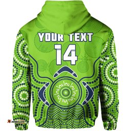 custom text and number raiders rugby hoodie the green machine indigenous artsy
