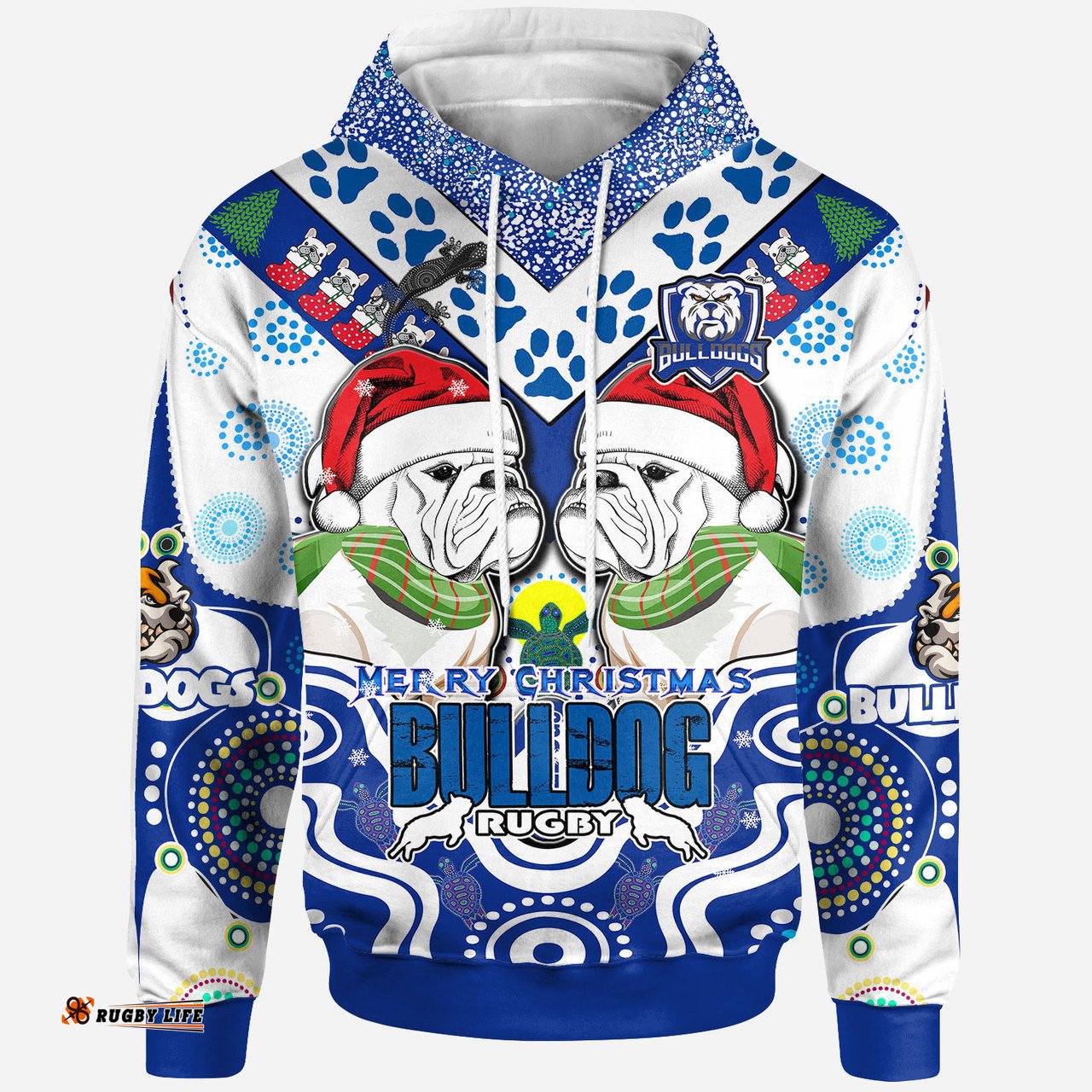 australia canterbury-bankstown christmas hoodie - custom merry canterbury-bankstown christmas indigenous hoodie