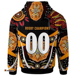 wests tigers hoodie - custom wests tigers ball with aboriginal inspired dot painting art player and number hoodie