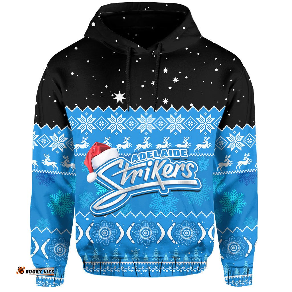 custom personalised adelaide strikers cricket hoodie aboriginal merry christmas