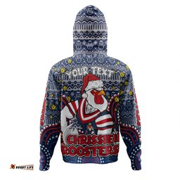 sydney roosters christmas custom hoodie - christmas knit patterns vintage jersey ugly hoodie