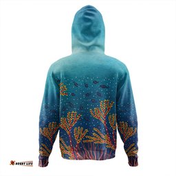 australia aboriginal hoodie - underwater aboriginal art inspired hoodie