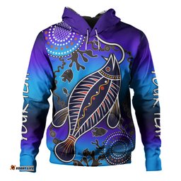 australia fishing aboriginal fishing custom hoodie - hooked on fishing with aboriginal patterns hoodie