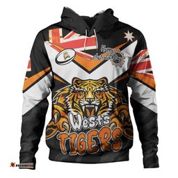 wests tigers hoodie - happy australia day we are one and free