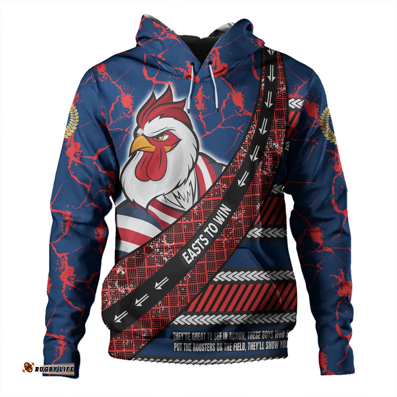 sydney roosters hoodie - theme song for rugby with sporty style