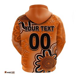 custom personalised and number scorchers cricket hoodie aboriginal orange