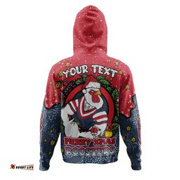 sydney roosters christmas custom hoodie - merry christmas our beloved team with aboriginal dot art pattern hoodie
