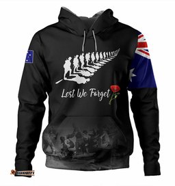 australia anzac day custom hoodie stand for the flag kneel for the fallen hoodie