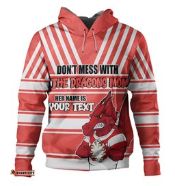 st. george illawarra dragons mother's day hoodie - screaming mom and crazy fan