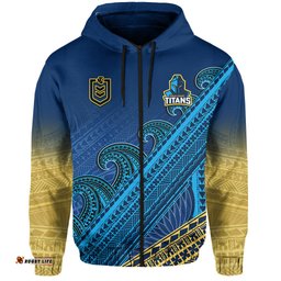 gold coast titans rugby hoodie pasifika gradient polynesian pattern