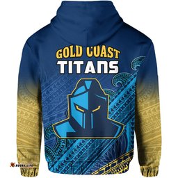 gold coast titans rugby hoodie pasifika gradient polynesian pattern