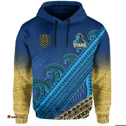 gold coast titans rugby hoodie pasifika gradient polynesian pattern
