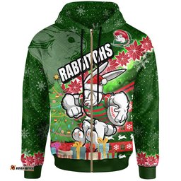 south sydney rabbitohs hoodie - custom christmas tree rabbit ball hoodie