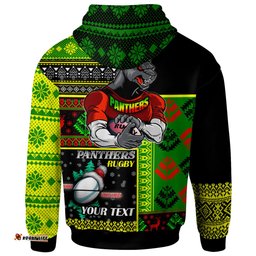 penrith panthers hoodie - custom christmas snowflakes penrith panthers mascot hoodie